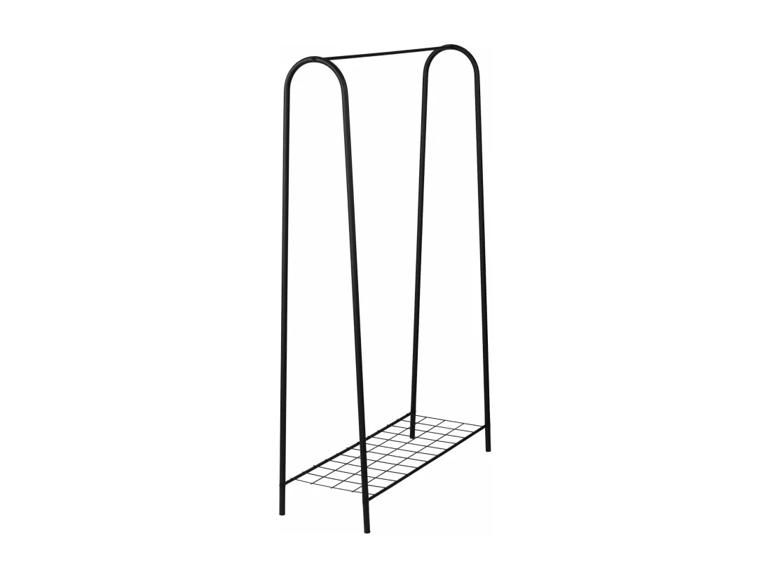 Portant à vêtements avec noire 89 x 32.5 x 144.5 cm 03_0008137