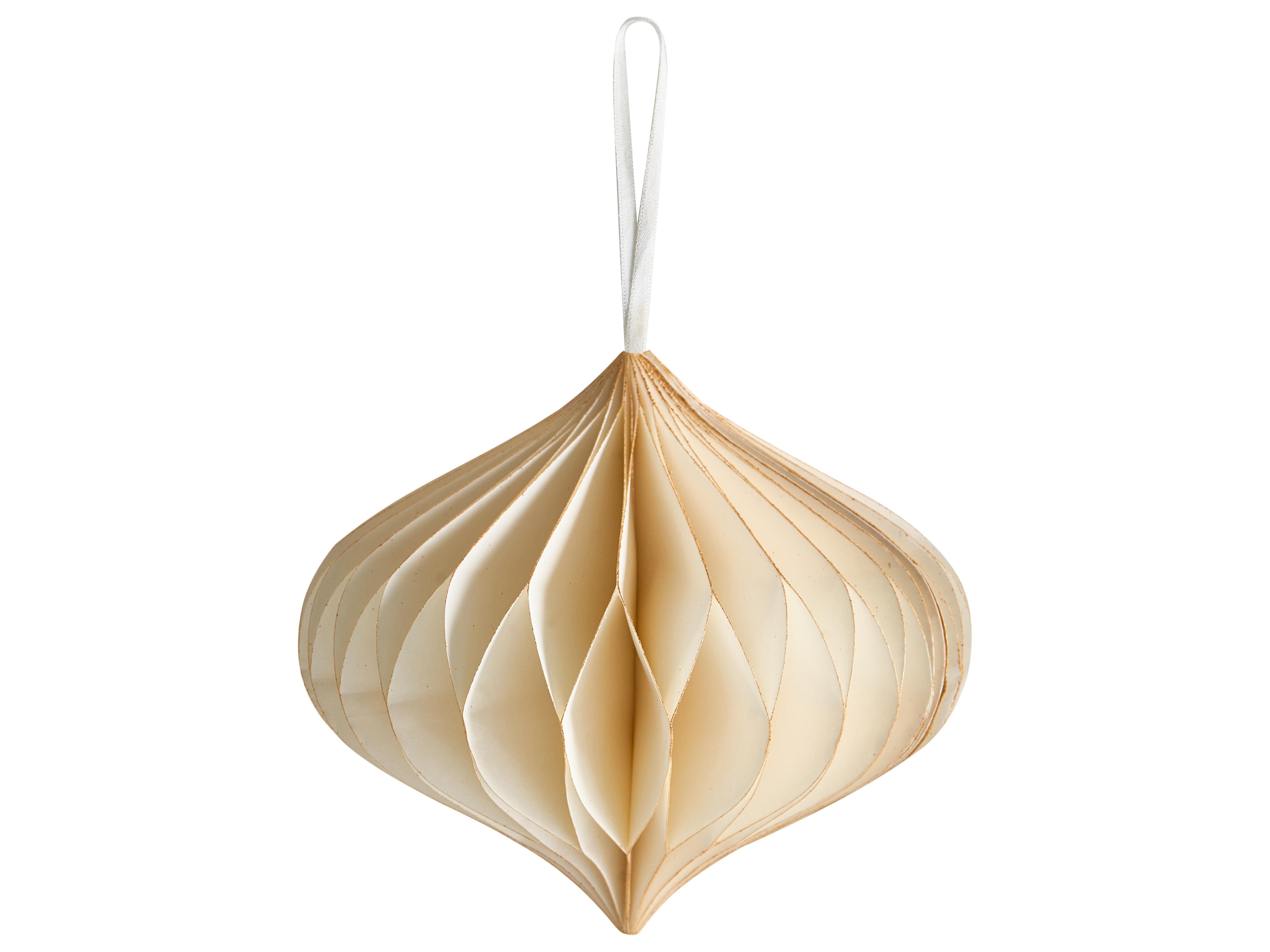 Set van 20 kerstornamenten JOLSTRA Papier Beige