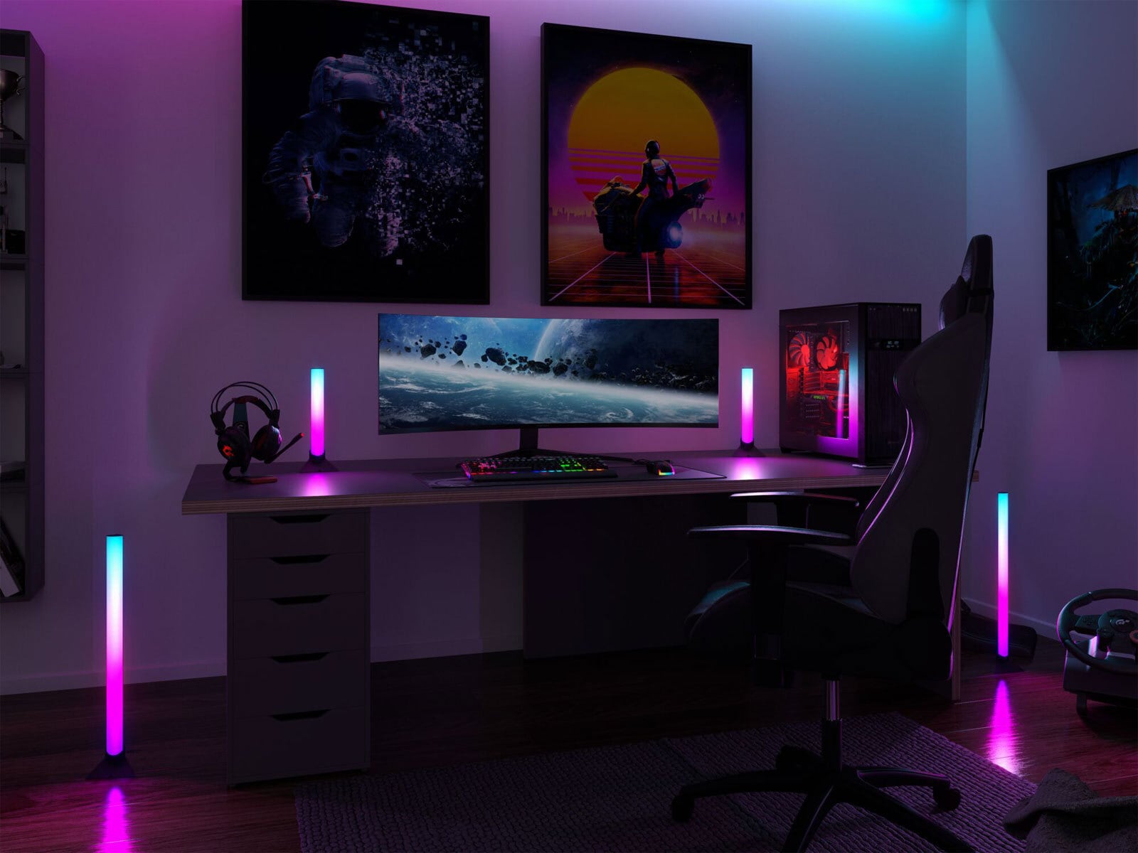 Paulmann LED Lichtleiste Entertain DYNAMIC RGB 2er Set je 30 cm