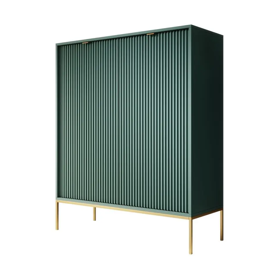 Meubella - Dressoir Navil 2 - Groen - 104 cm - Hoog