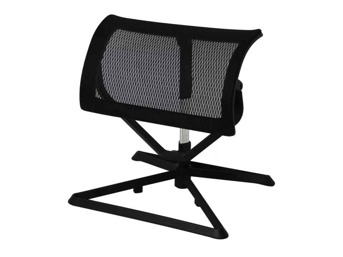 Repose-pied Bureau 36 - 46 cm Tissu Ottoman Réglable Repose-pieds Noir