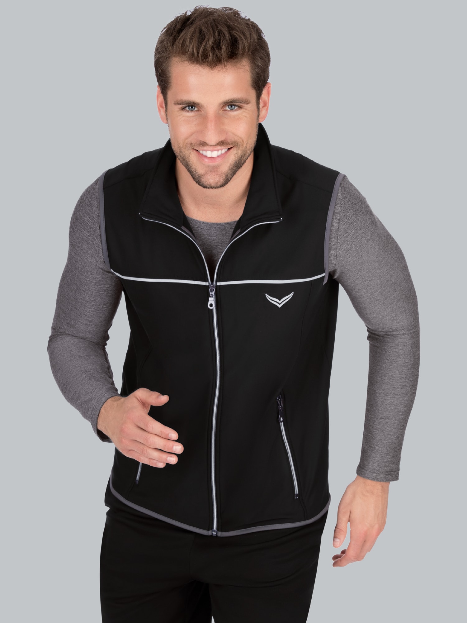 Atmungsaktive Sport-Weste Schwarz
