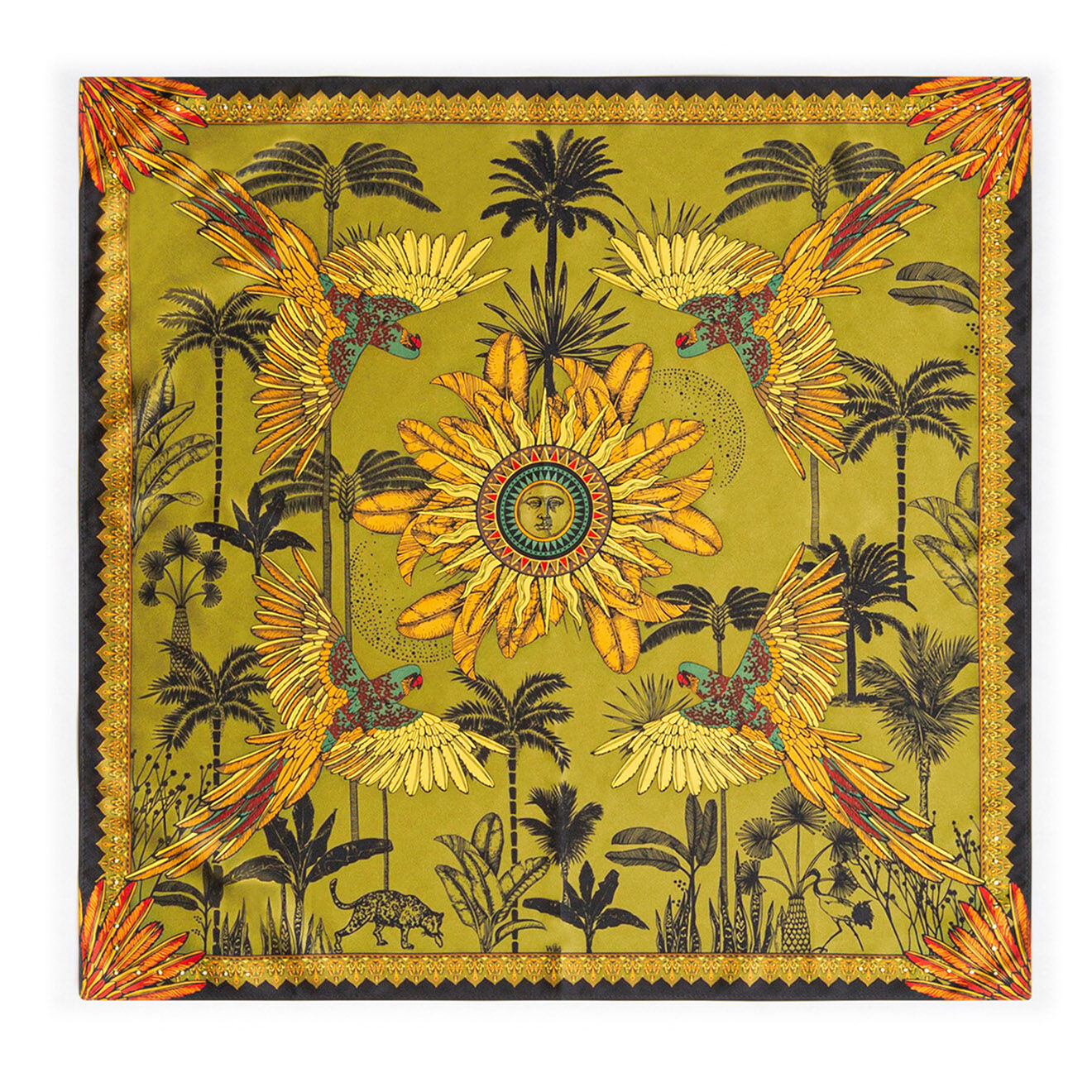 Wild Mini Foulard Mowgli Mini vert - 54x54 cm