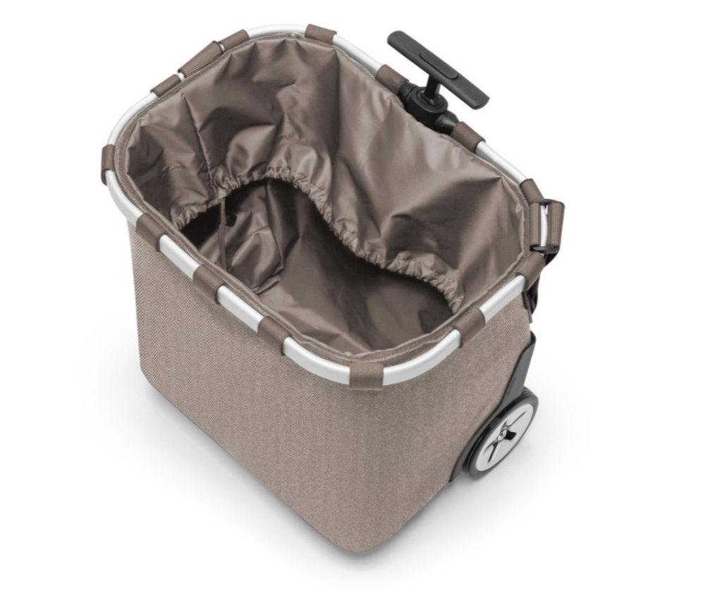 (40l) Carrycruiser Einkaufstasche Trolley Shopping Einkaufswagen mit Rollen   Schultergurt (OE6054) - Herringbone Mokka