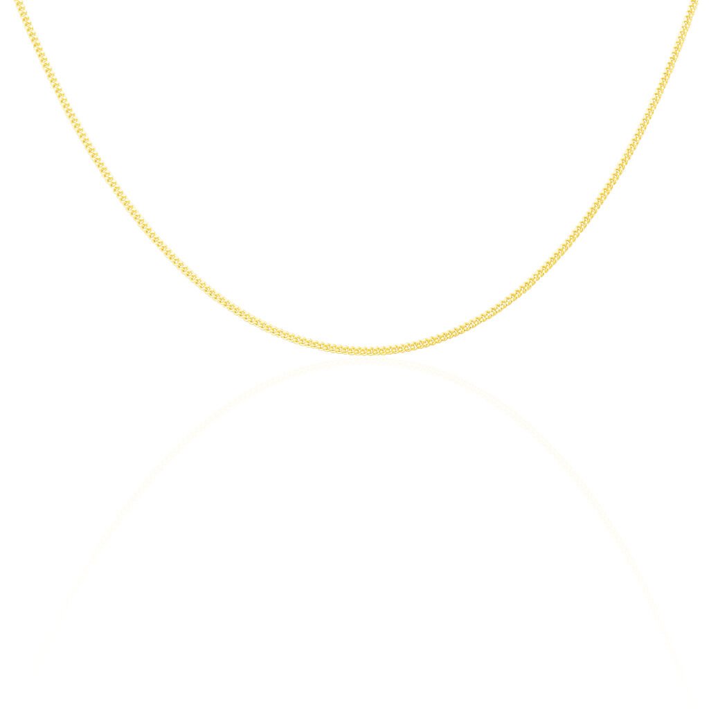 Chaîne Ixia Maille Gourmette Diamantee Or Jaune