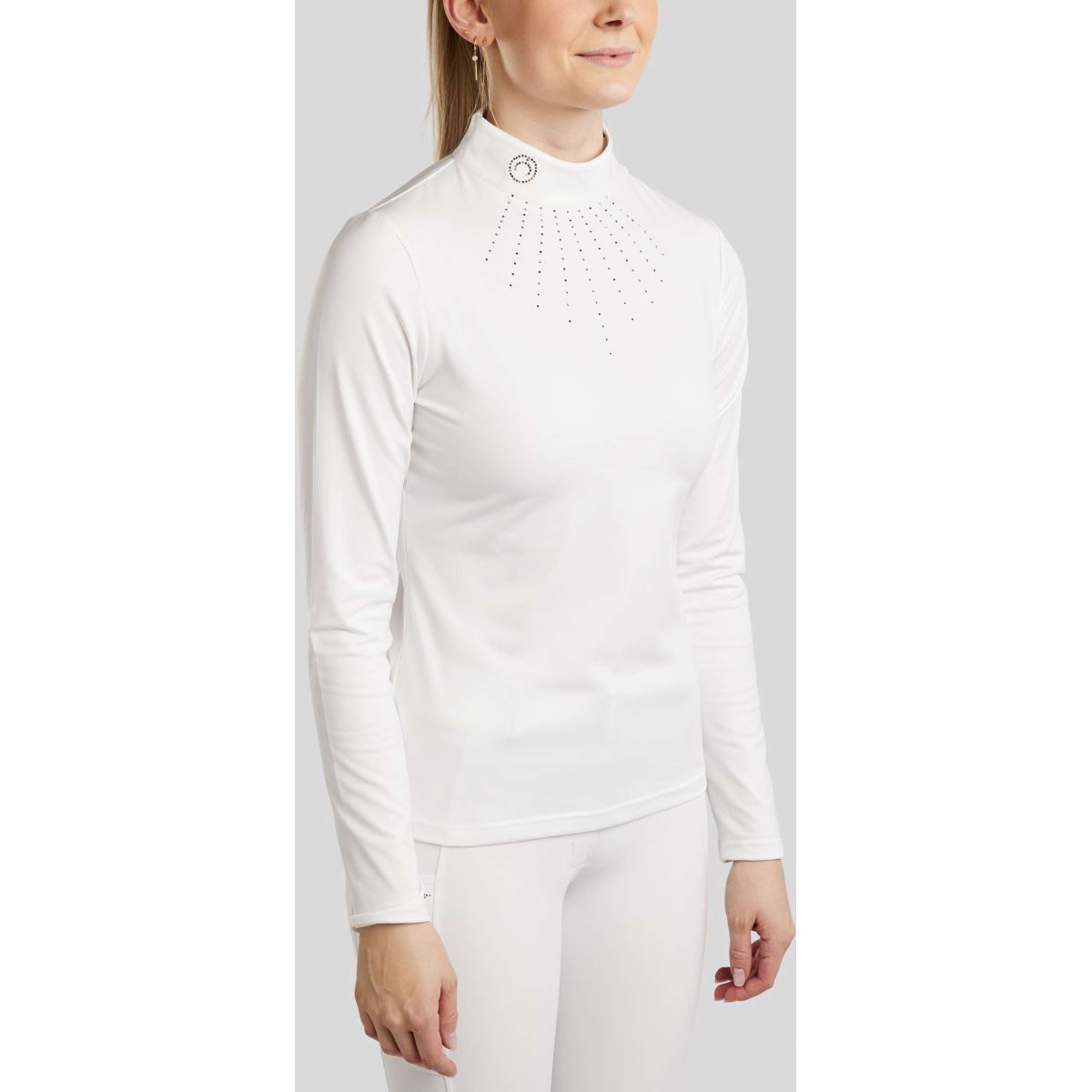 Montar Wedstrijdshirt MoEmilia Lange Mouwen Wit
