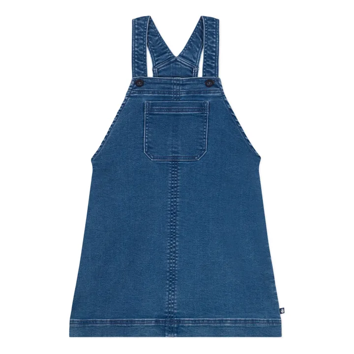 Petit Bateau Robe Salopette en Denim | Bleu