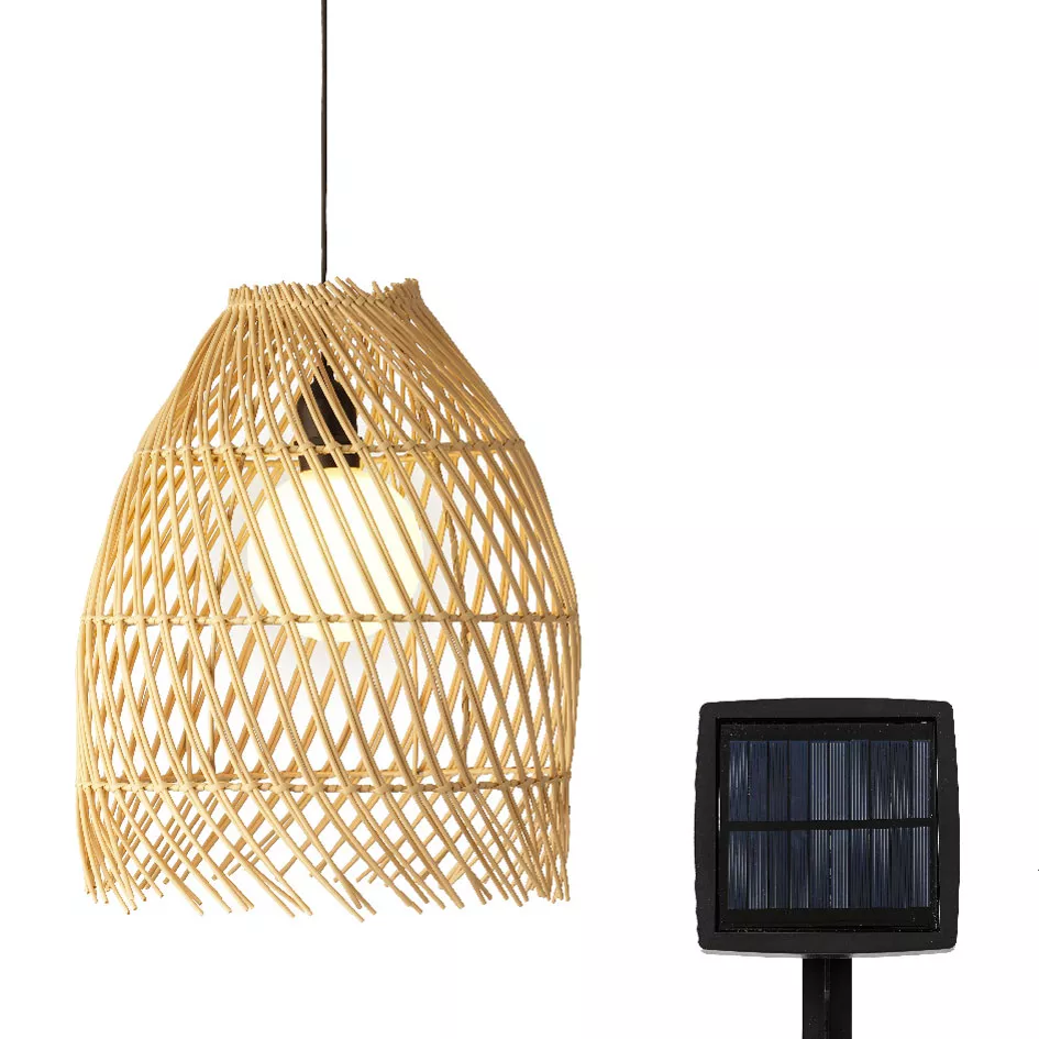 Suspension de jardin solaire LED (D28 cm) Tropical Naturel