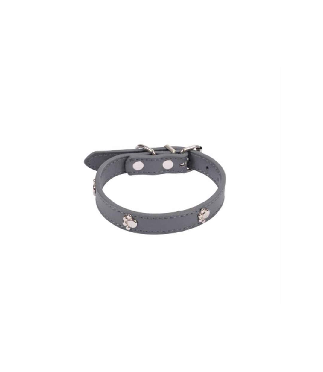 Paris Prix - Collier Fantaisie Pour Chien pattes 35cm Anthracite