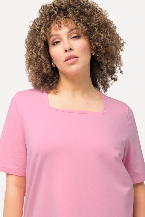 T-Shirt, A-Linie, Carree-Ausschnitt, Halbarm