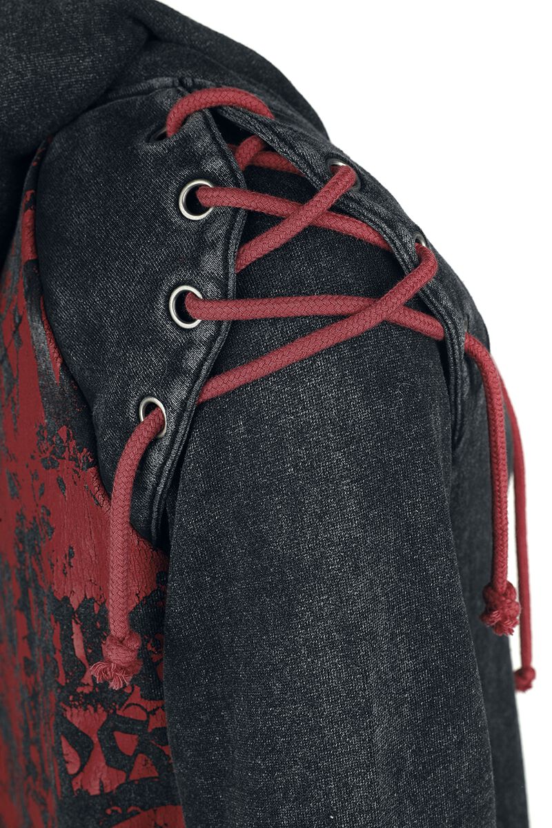 Robe Sweat à Capuche Avec Laçages | Rock Rebel by EMP Robe courte