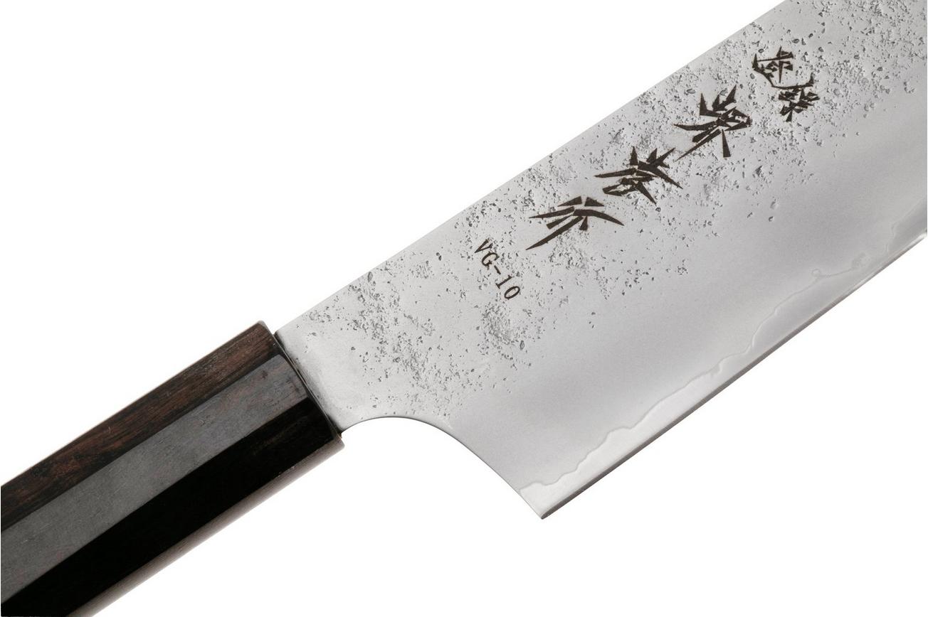 Sakai Takayuki Nashiji VG10 Ebony 14099 wa-kengata gyuto,19 cm