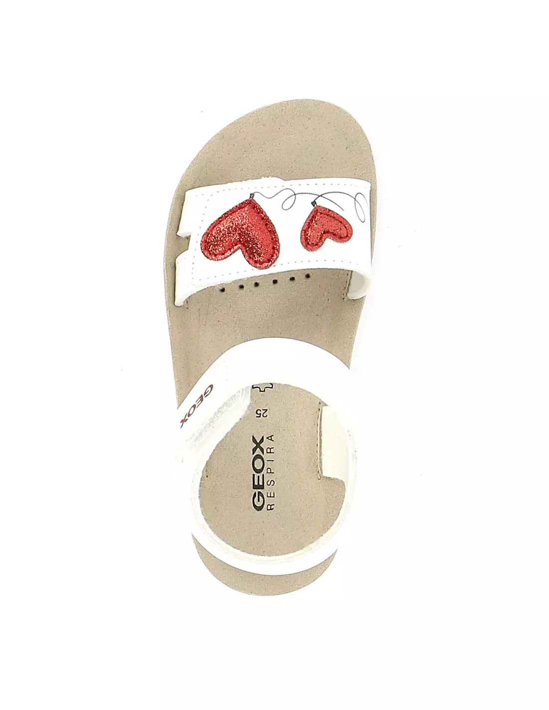 GEOX COSTAREI - Sandales & nu-pieds WHITE/RED