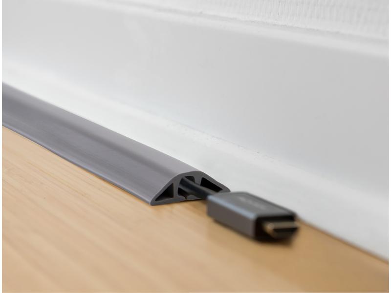 Delock Kabelkanal flexibel, 1.5 m x 70 mm Grau Delock PVC Kabelkanal flexibel 70 x 13 mm – Länge 1.5 m grau