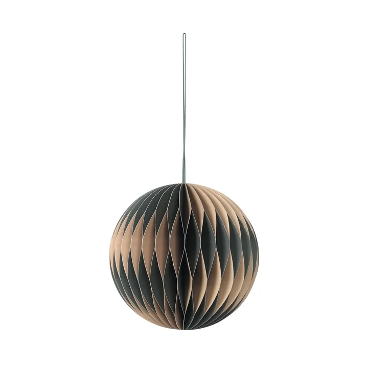 Broste Copenhagen - Christmas Ball Deko-Anhänger, Ø 13 cm, indian tan / deep forest