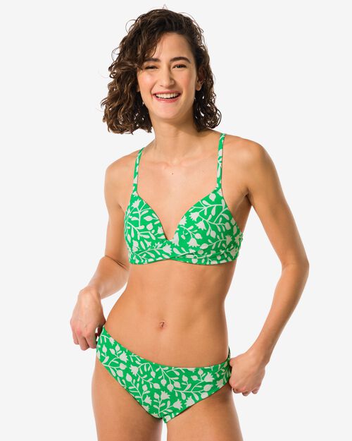bas de bikini femme taille mi-haute vert