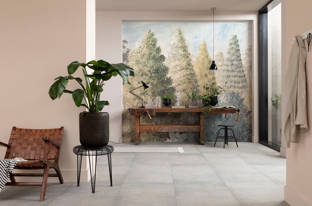 Komar Fototapete »Digitaldruck Vlies -  Painted Woods - Grösse 400 x 250 cm« bedruckt glatt Wohnzimmer, Schlafzimmer