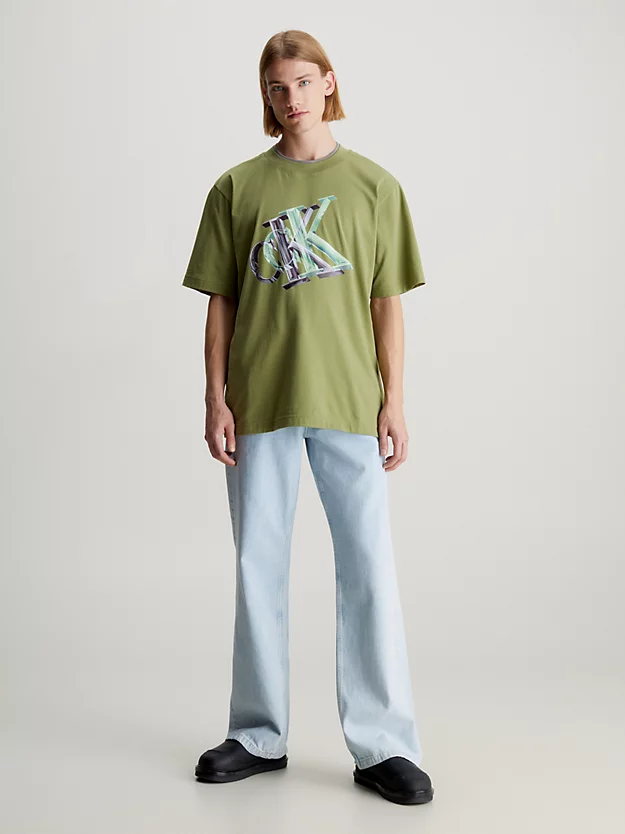 Camiseta oversized com monograma