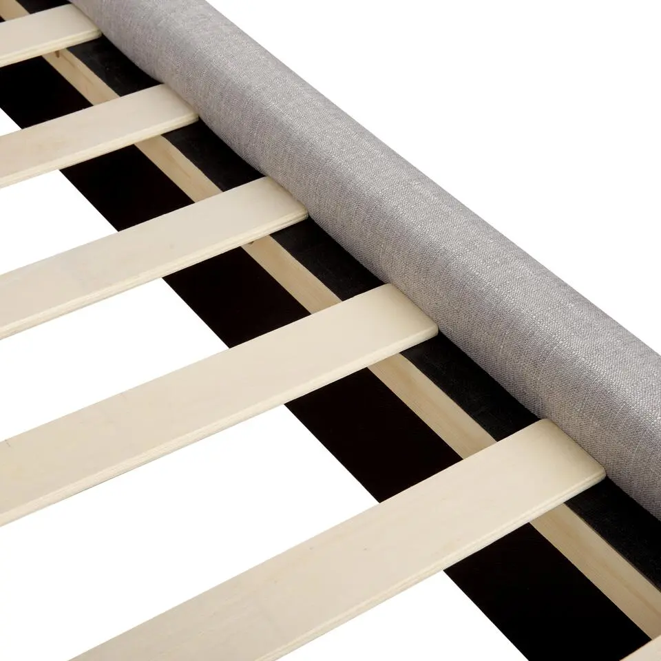 ROCHELLE - Bed opbergruimte - Lichtgrijs - 140 x 200 cm - Polyester