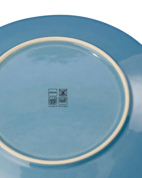 petite assiette - 23 cm - Porto - émail réactif - bleu
