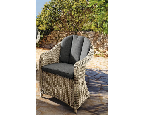 Destiny Malaga Luna 5-delige zitset, ronde tafel, 100x75 cm