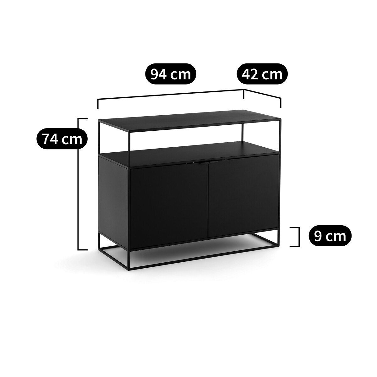 LA REDOUTE INTERIEURS<br>Móvel buffet em aço, Miva