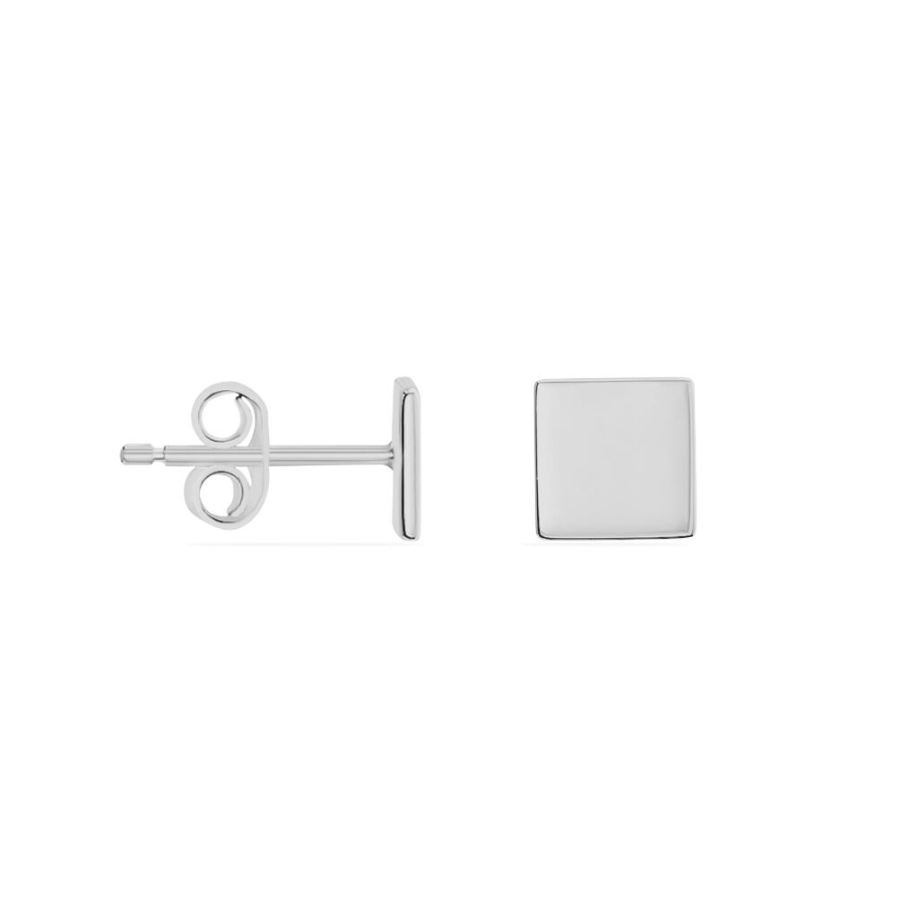 Boucles D'oreilles Puces Calia Argent Blanc