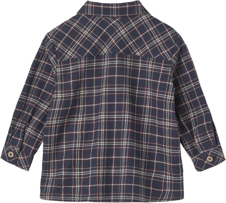 Wheat Natkjole Iben Navy check
