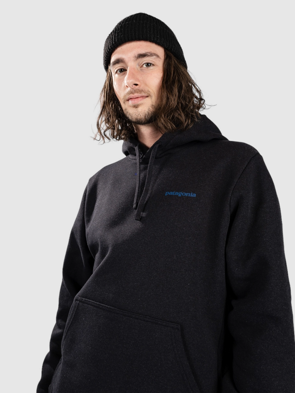 Patagonia Boardshort Logo Uprisal Hoodie ink black