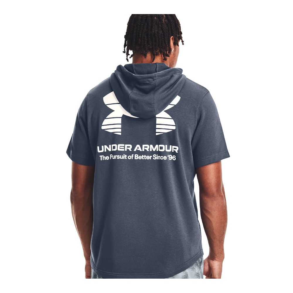 Under Armour UA RIVAL TERRY NOV - Sweat Homme downpour gray/onyx white