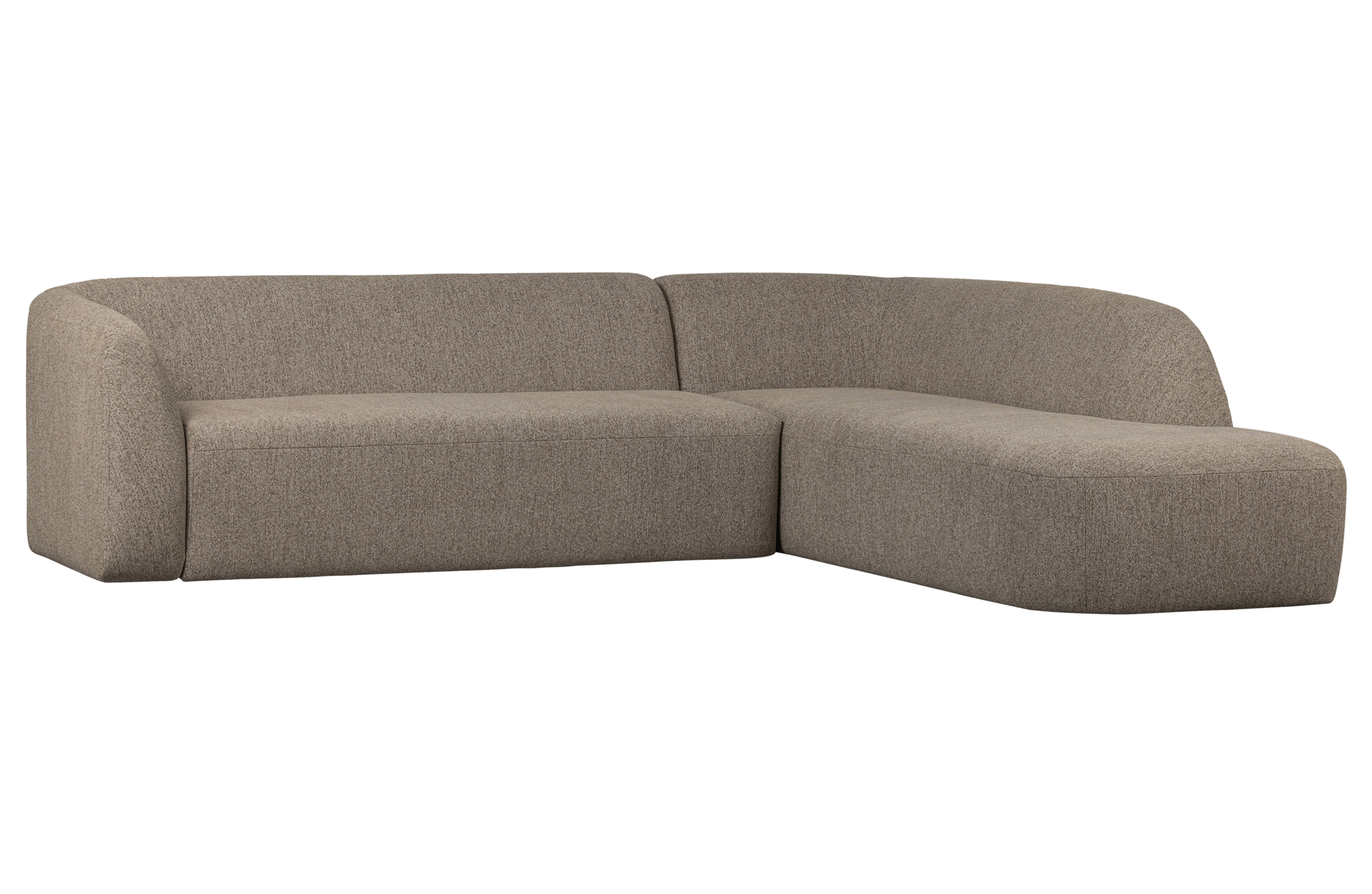 BePureHome hoekbank Sloping Rechts Lichtbruin Melange