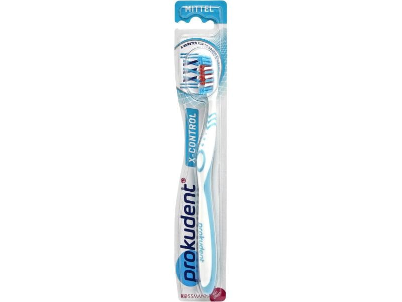 Prokudent Handzahnbürste X-Control mittel 5 x 1 Stück Zahnbürste für eine gründliche Reinigung