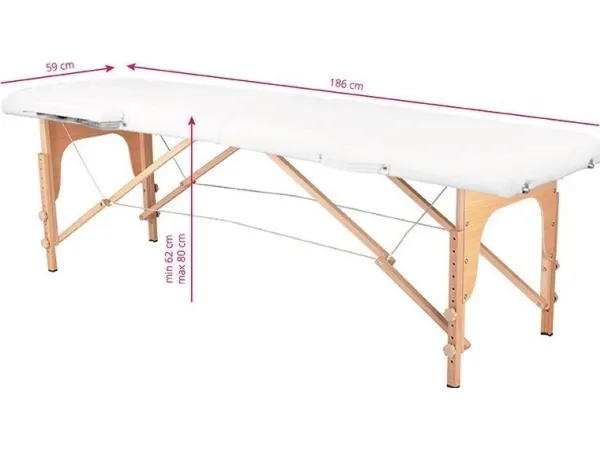 Activeshop WOOD COMFORT MASSAGE TABLE ACTIV FIZJO 2 SEGMENTS WHITE