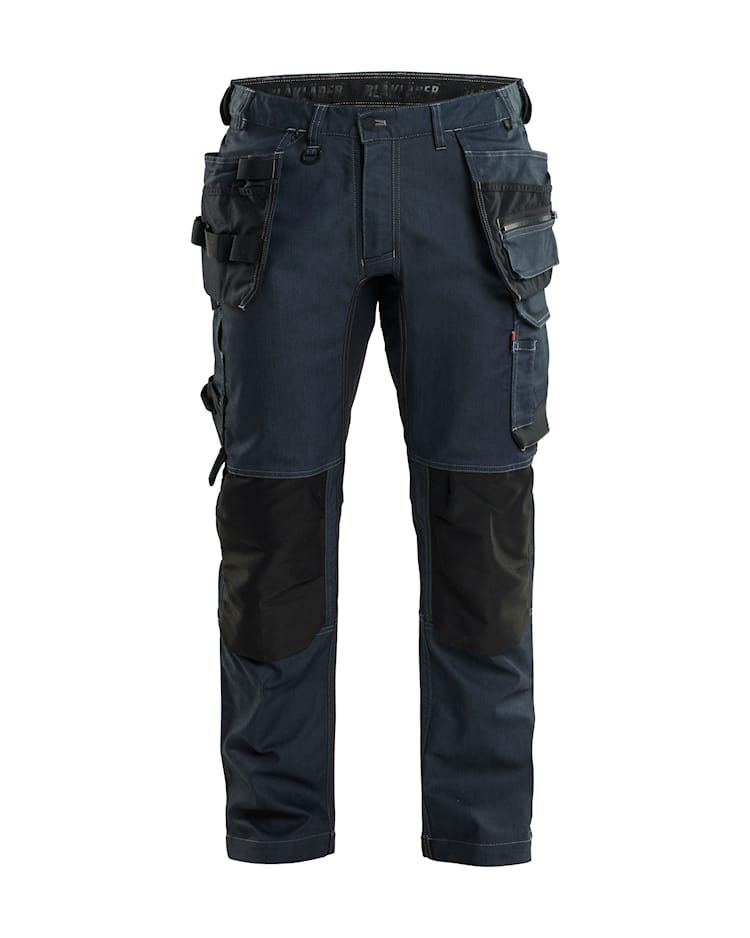 Blakläder 1750 Werkbroek denim stretch met gereedschapszakken