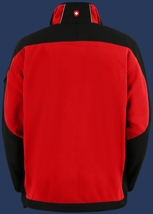 Jet-Jacke MicroFleece, Rot/Schwarz