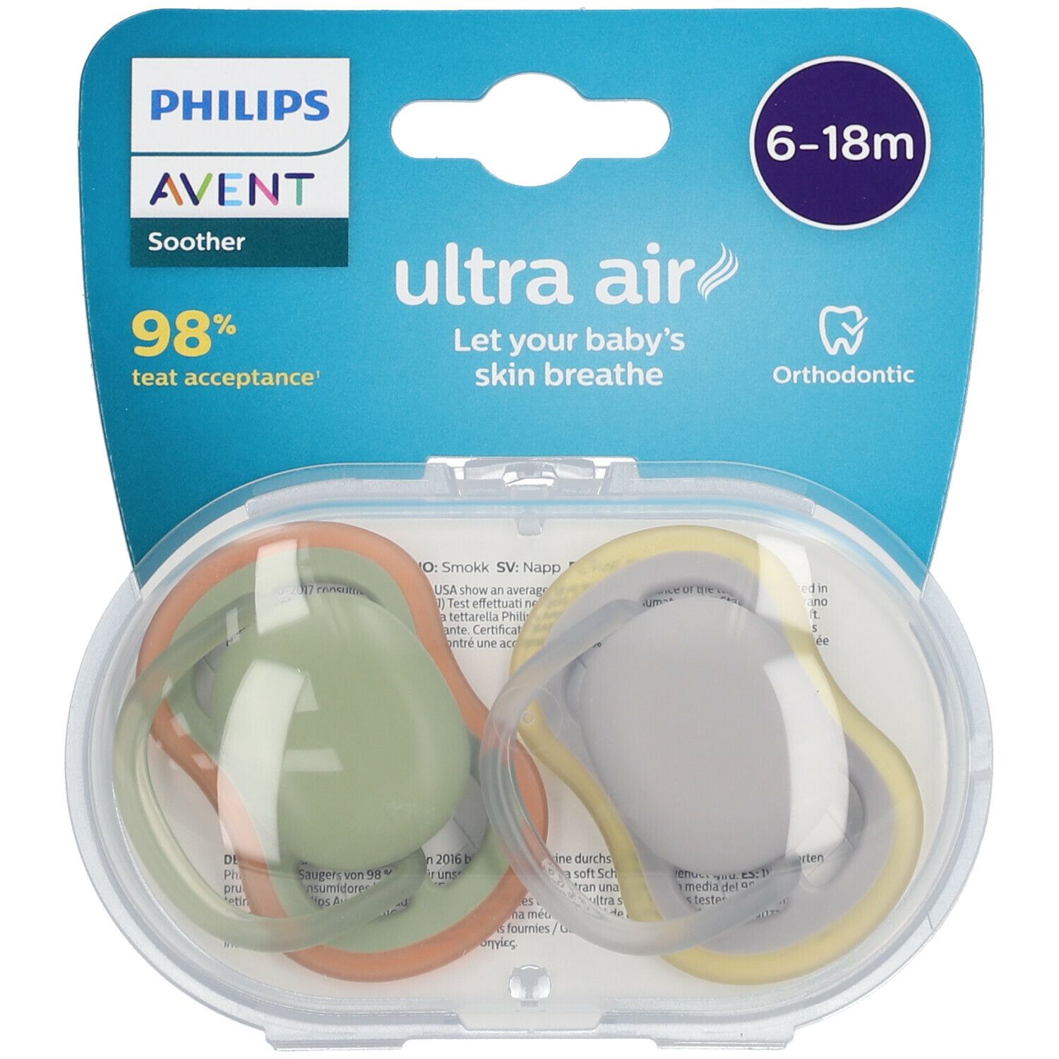 PHILIPS Avent Ultra Air Schnuller 6-18 Monate (Farbe/Motiv nicht wählbar)