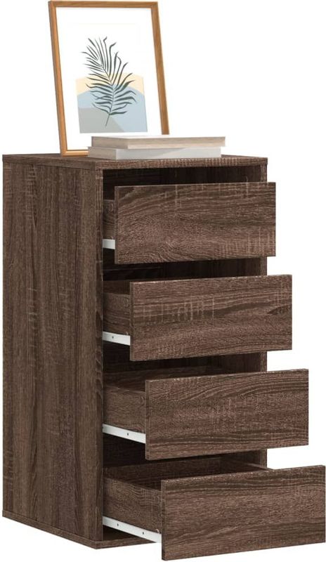 vidaXL - Ladekast - Bruin - Bewerkt Hout - 4 Lades