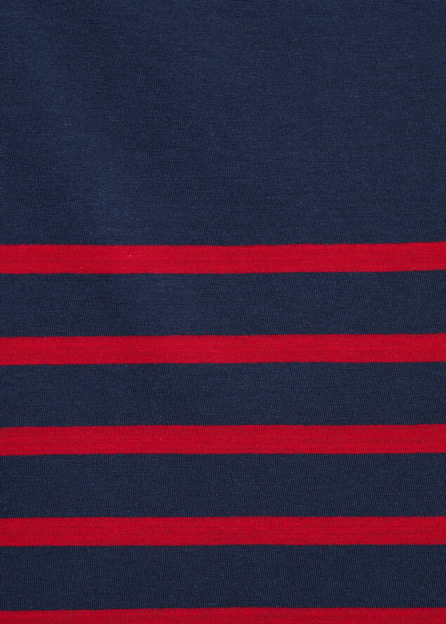 MANGO Striped boat-neck t-shirt Navy
