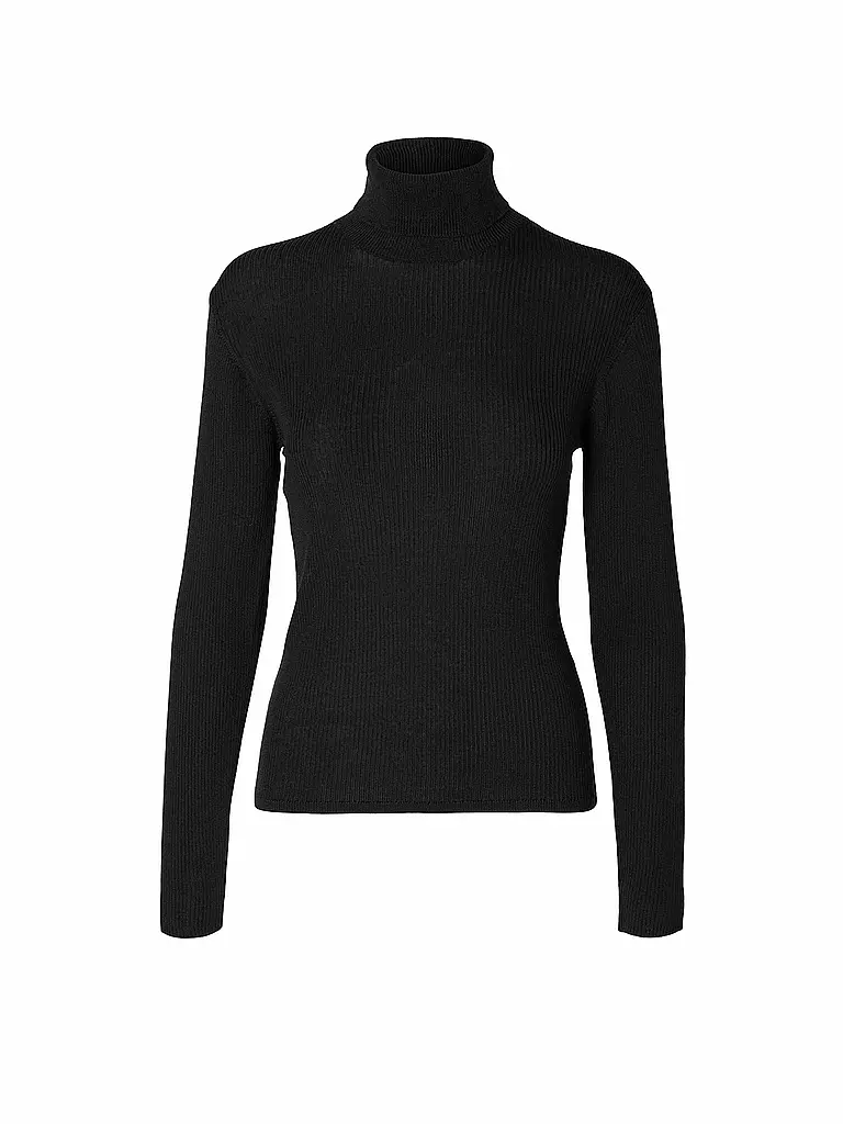 SELECTED FEMME Rollkragenpullover SLFNAJA schwarz