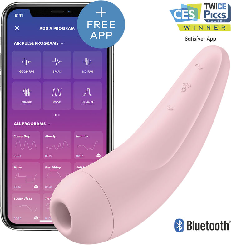 Satisfyer Curvy 2  Lufttryksstimulator Lyserød