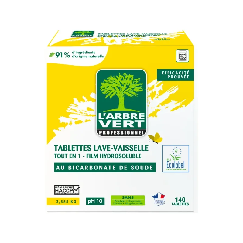 L'ARBRE VERT - Tablettes lave-vaisselle écologiques - x140 doses
