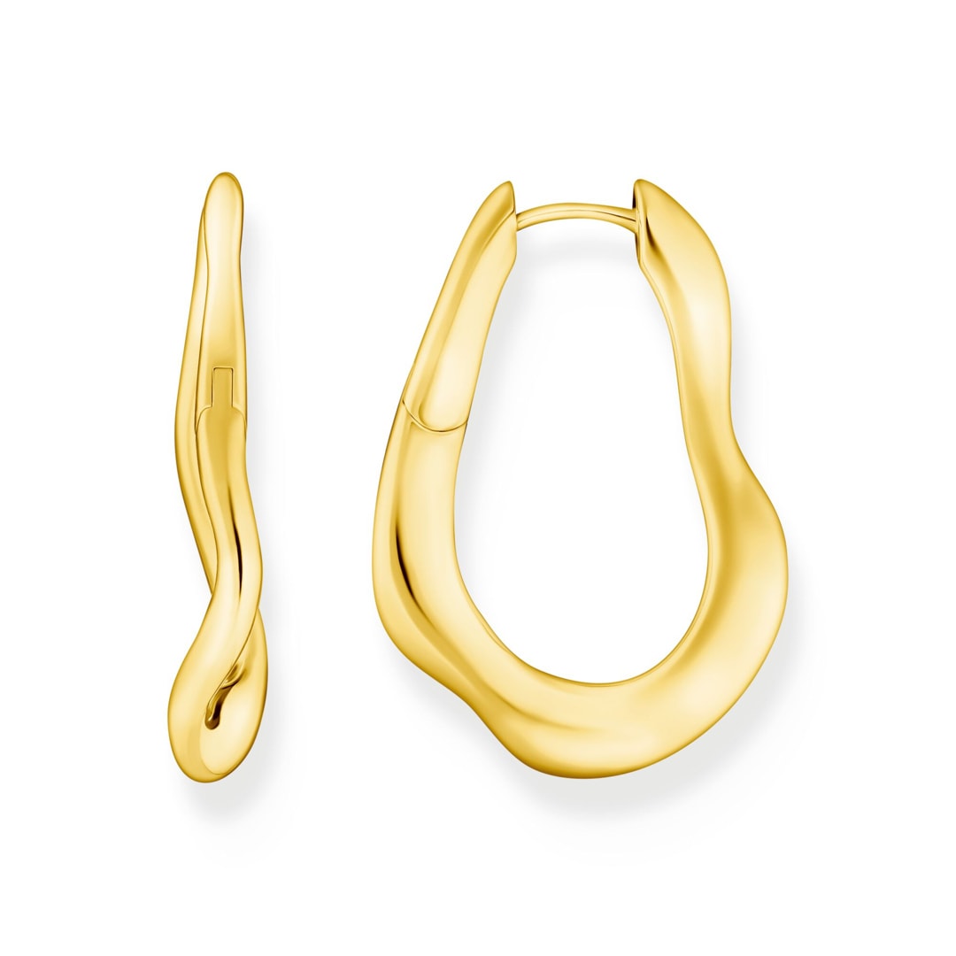 Thomas Sabo Bold Elegance Creolen gross Natural Beauty vergoldet
