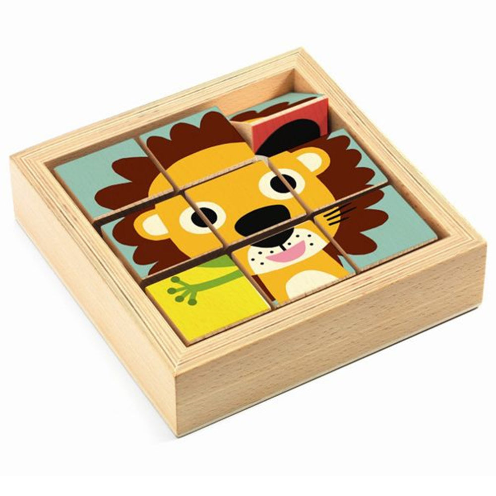Køb Djeco Wooden Blocks Puzzle Tournanimo