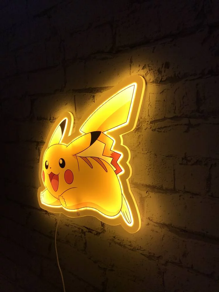 POKEMON - PIKACHU STYLE NEON LAMPE LED MURALE