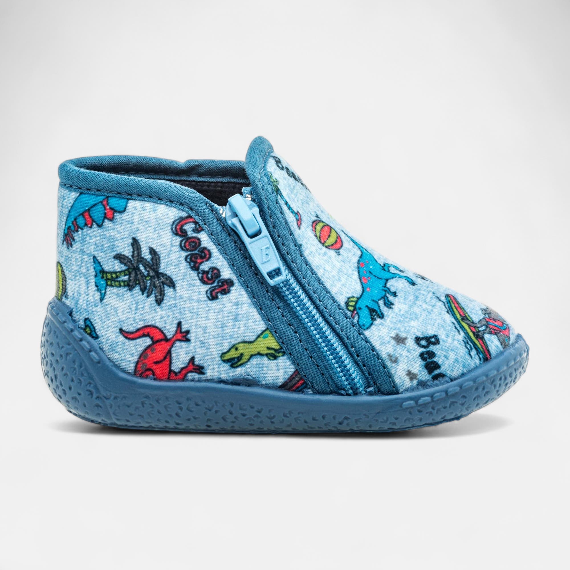 Pantoufles botillons zippés Bébé garçon jeans