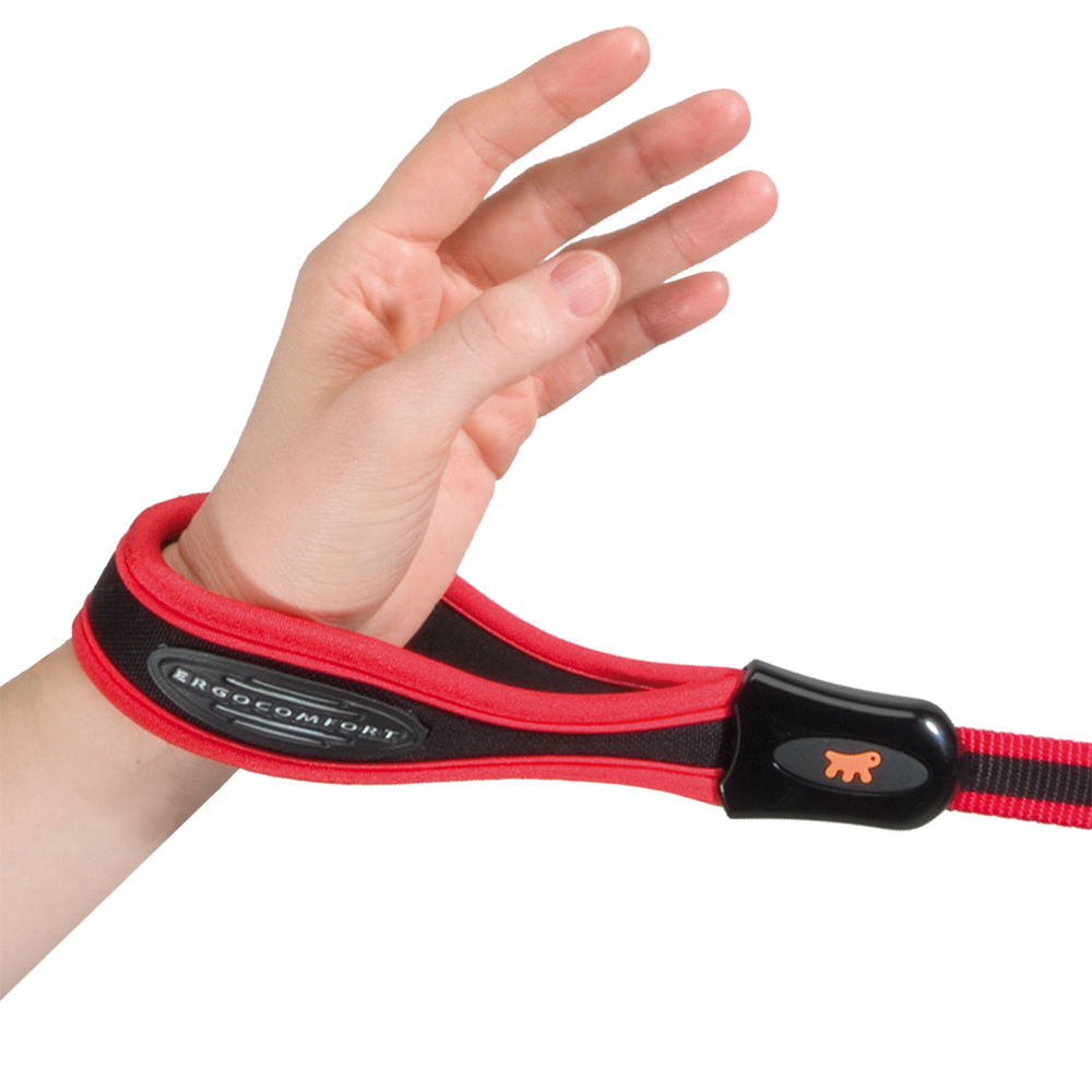 Ferplast laisse pour chiens en nylon ergocomfort gm25/55, poignée ergonomique, rembourrage souple, 25 mm x l 55 cm argent