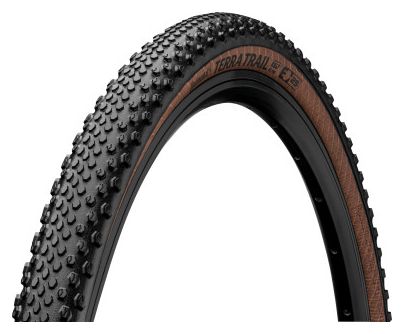 Pneu Gravel Continental Terra Trail 650b Tubeless Ready Souple ProTection BlackChili Compound E-Bike e25 Tan