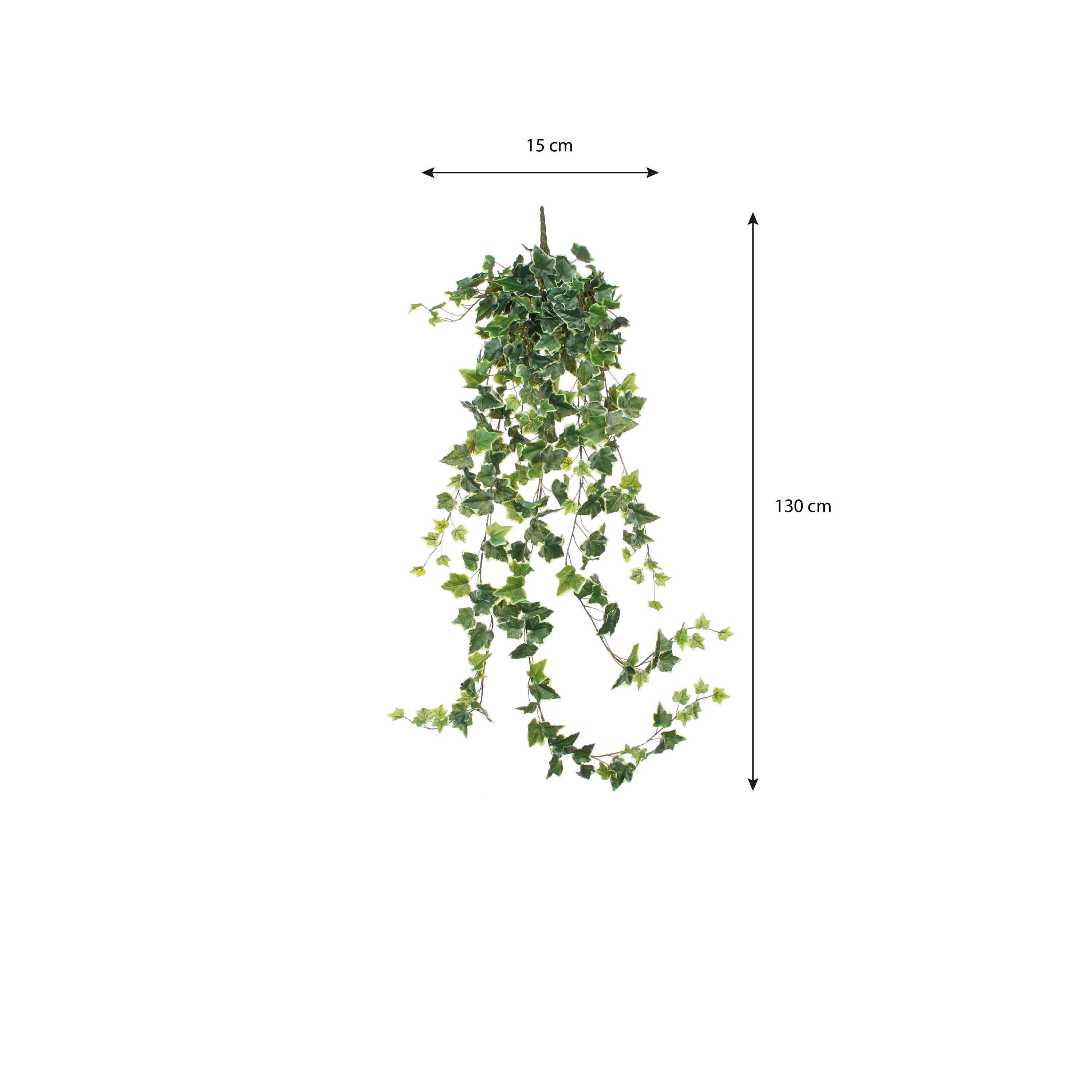 Mica Decorations Hedera hangend groen bont - l129xb30xh20cm