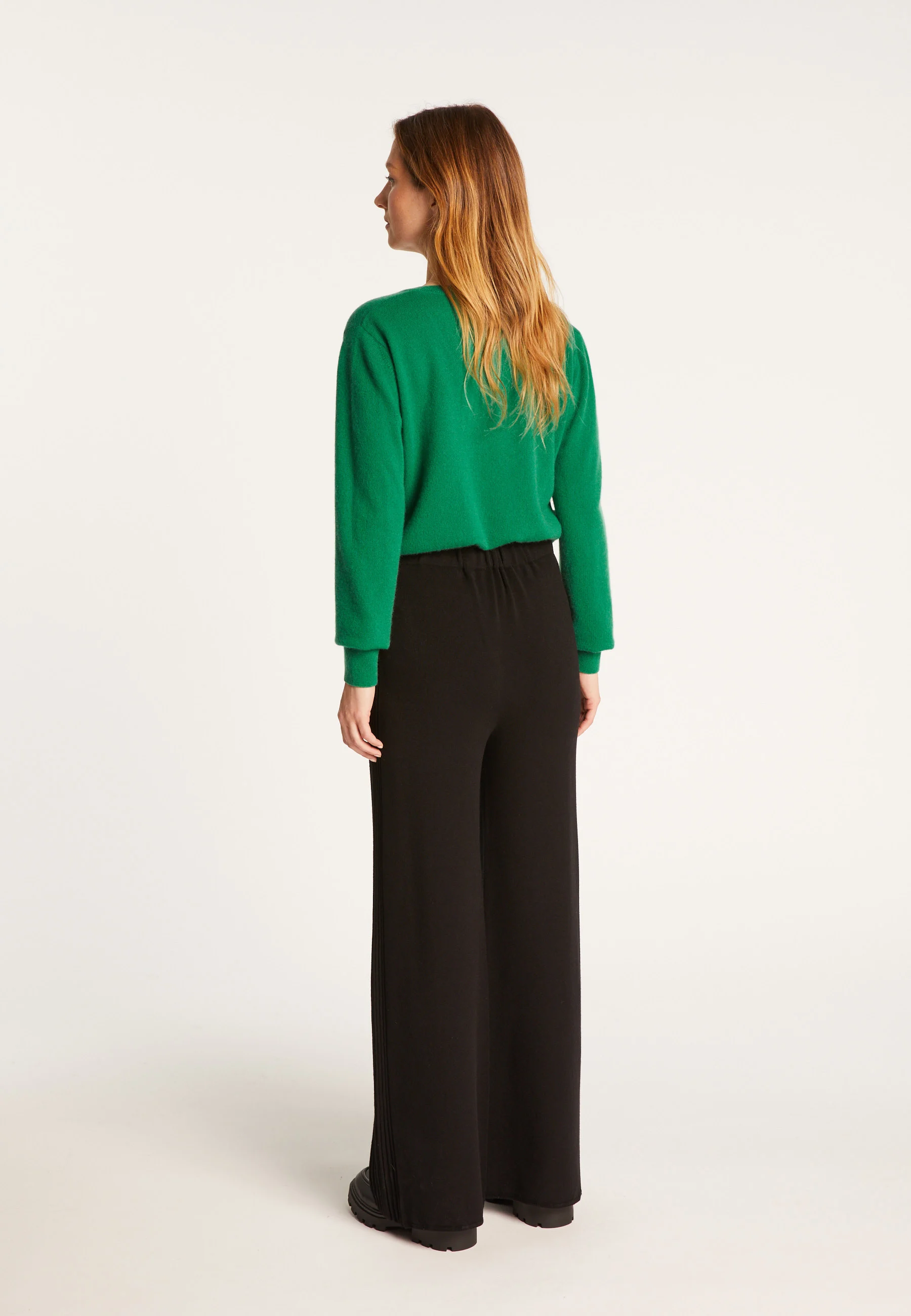 REBECCAAH24 - Pantalon en laine mélangée | Noir