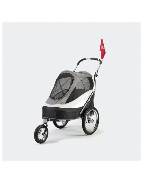 Innopet Sport Dog Trailer De Luxe - Hondenfietskar - 86x60x112 cm Grijs Zwart